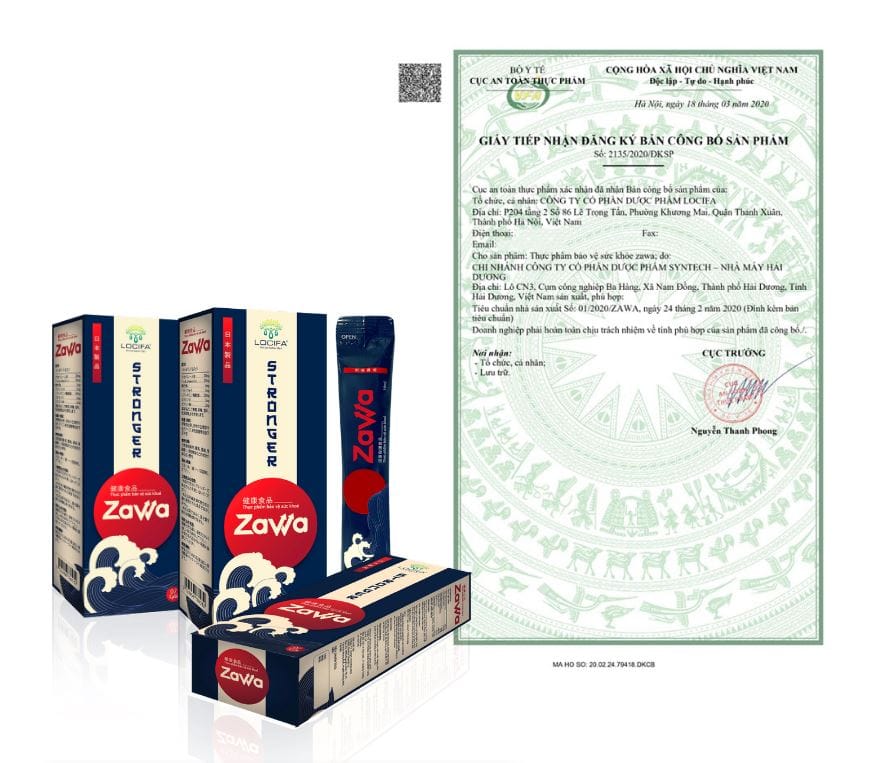 giấy chứng nhận zawa