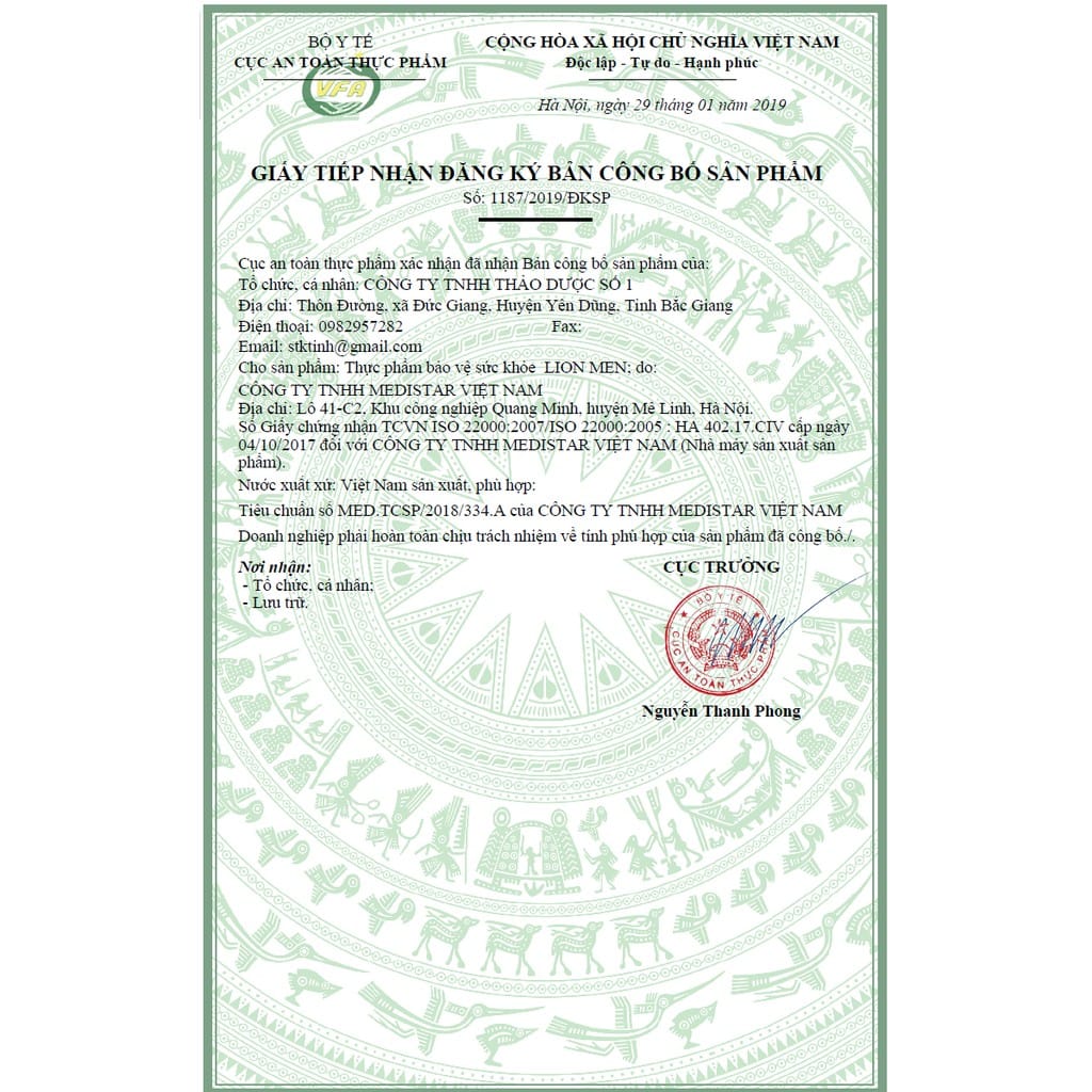 giấy phép lion men