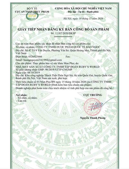 giấy phép man plus