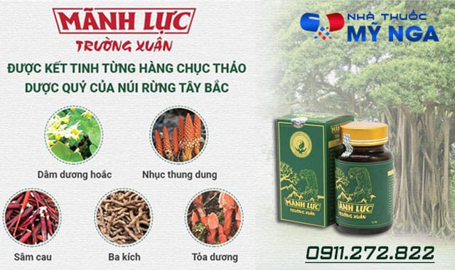 thành phần có trong sản phẩm mãnh lực trường xuân