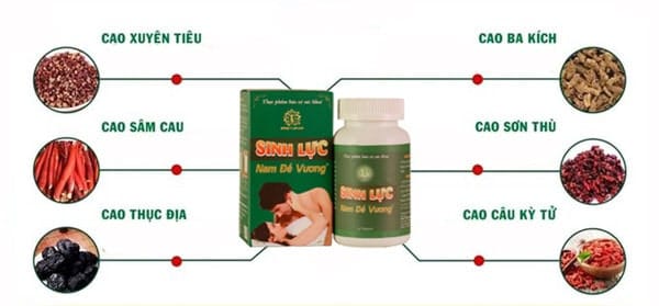 Thành phần của Sinh Lực Nam Đế Vương