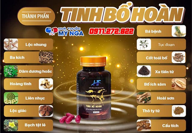 thành phần có trong sản phẩm tinh bổ hoàn