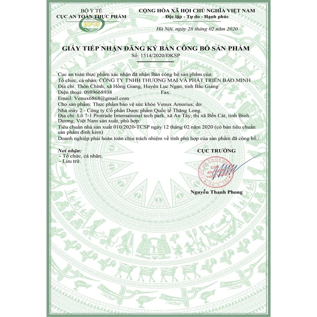 đối tượng sử dụng venux amorious