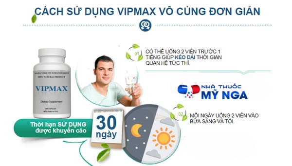 Hướng dẫn sử dụng viên uống Vipmax