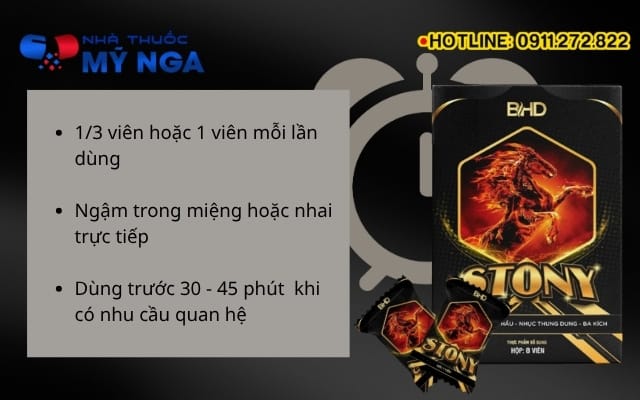 Hướng dẫn sử dụng kẹo Stony