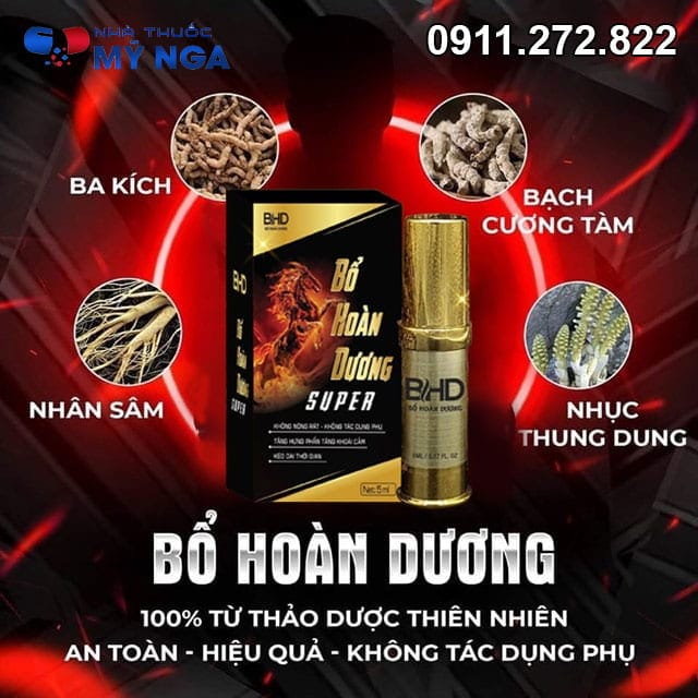 thành phần chai xịt bổ hoàn dương super