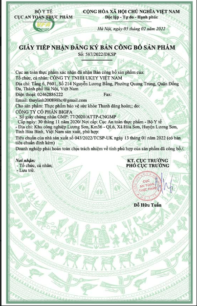 Giấy công bố Thanh Dáng Hoàn
