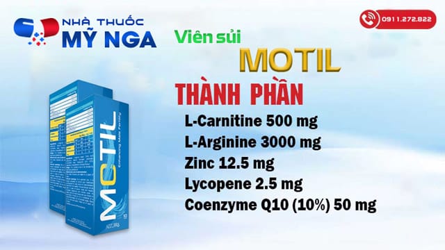 Thành phần có trong motil