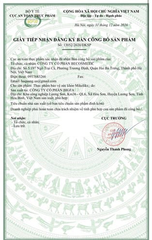 Mikeliks chứng nhận