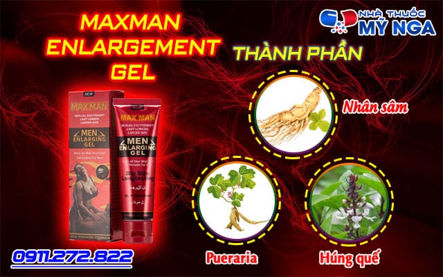 thành phần có trong sản phẩm maxman enlargement
