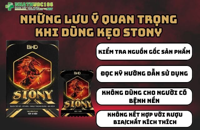 kẹo stony cách sử dụng
