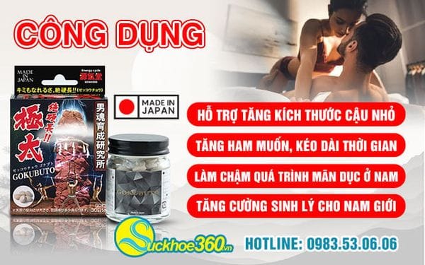 Công dụng vượt trội của viên uống Gokubuto